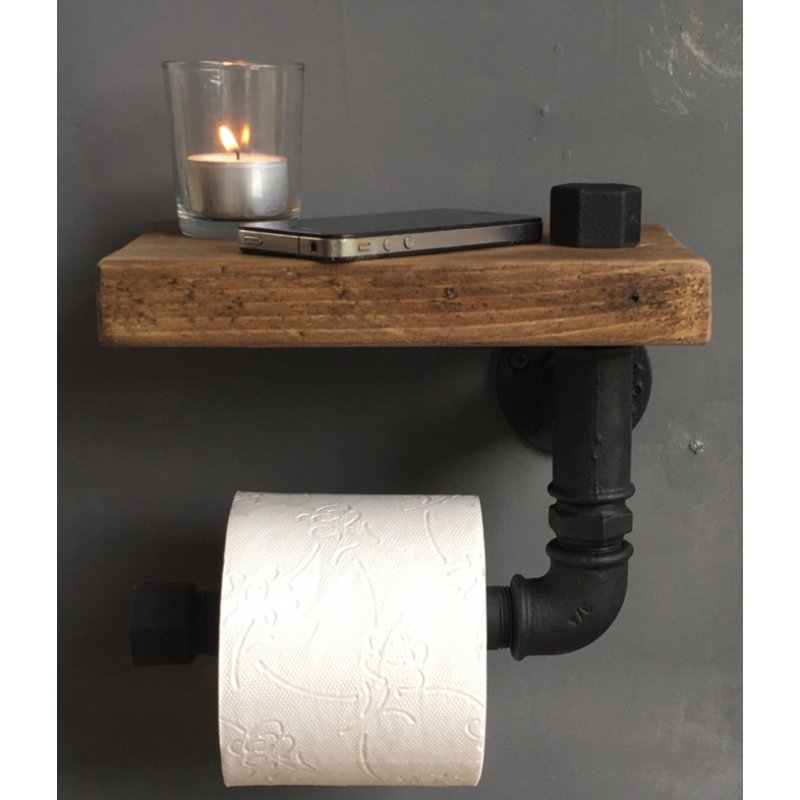 Industriële toiletrolhouder links